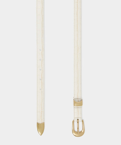 Todd Snyder Tipped Western Belt - White