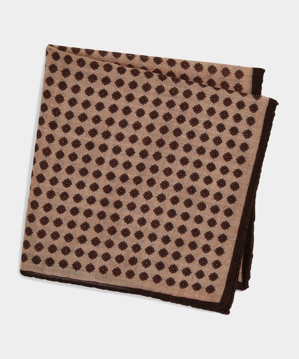 Todd Snyder Italian Wool Floral Pocket Square - Cream