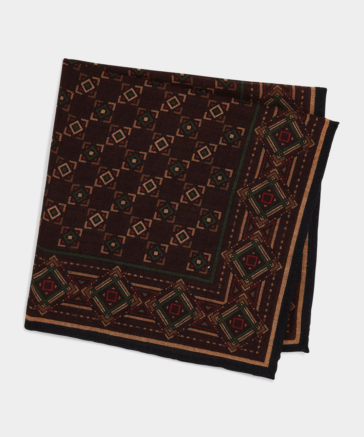 Todd Snyder Tile Pocket Square - Red