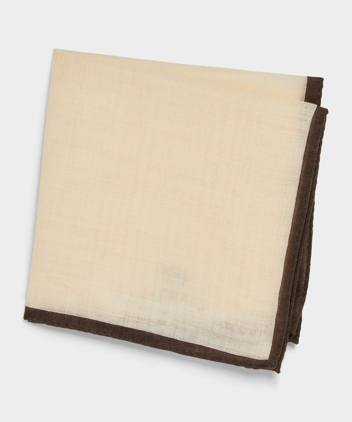 Todd Snyder Italian Tipped Wool Pocket Square - Cream