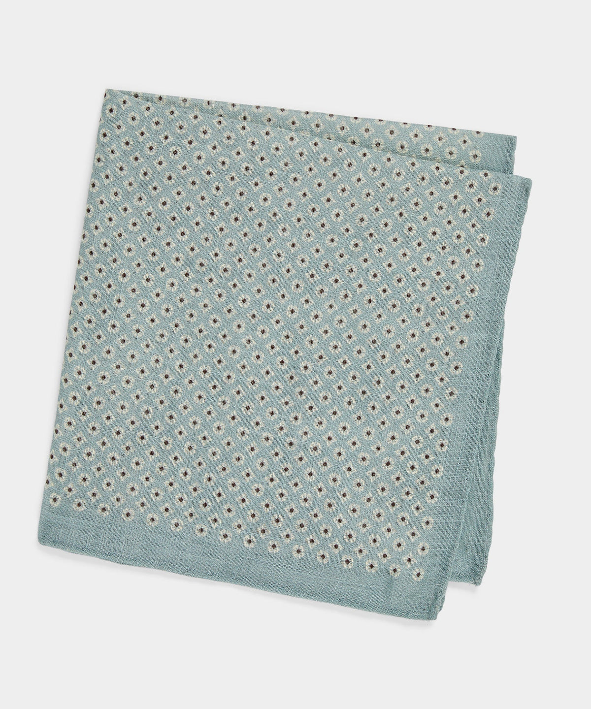 Todd Snyder Italian Micro Geo Pocket Square - Light Blue