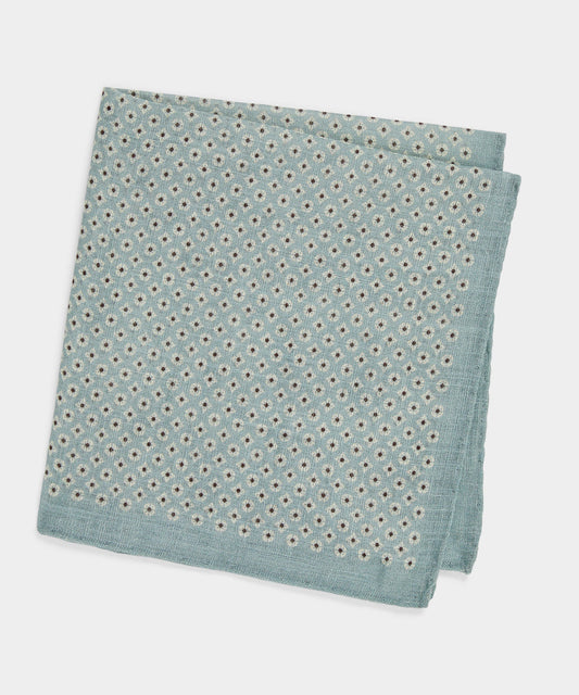 Todd Snyder Italian Micro Geo Pocket Square - Light Blue