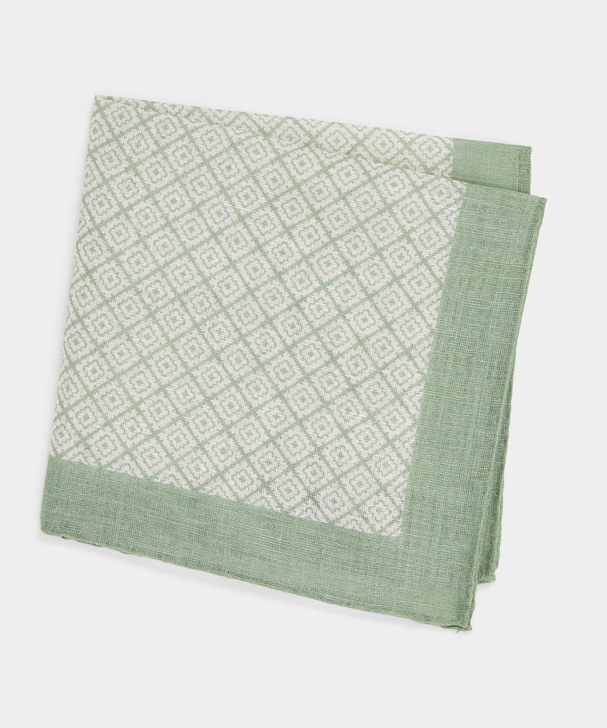 Todd Snyder Italian Geo Pocket Square - Mint