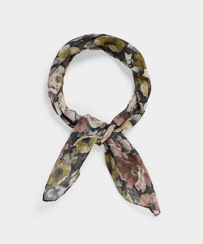 Todd Snyder Italian Floral Neckerchief - Black