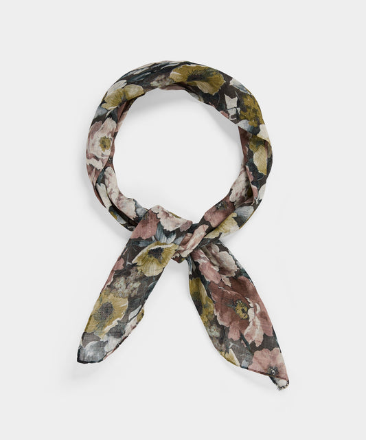 Todd Snyder Italian Floral Neckerchief - Black