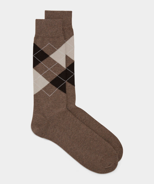 Todd Snyder Argyle Dress Sock - Taupe