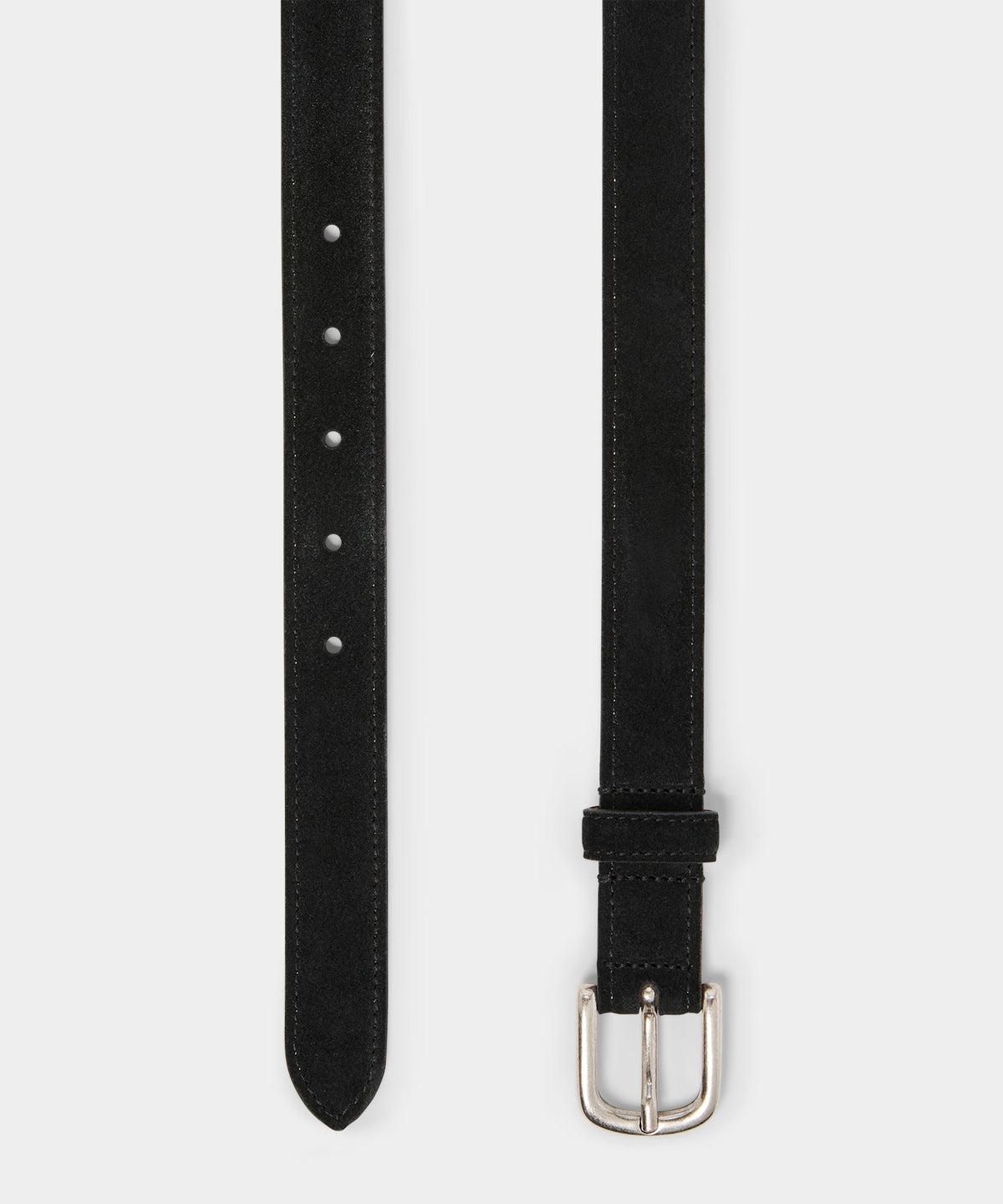 Todd Snyder Italian Suede Dress Belt - Black