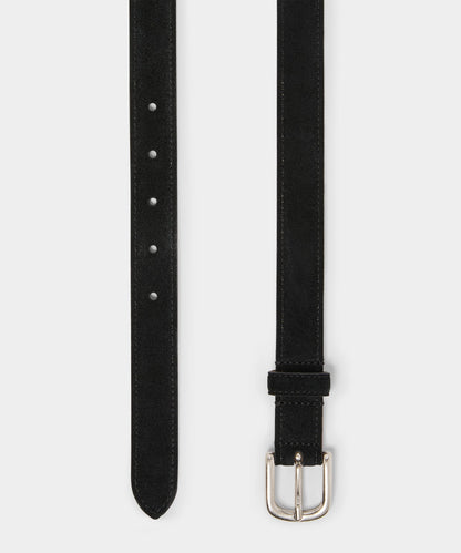 Todd Snyder Italian Suede Dress Belt - Black