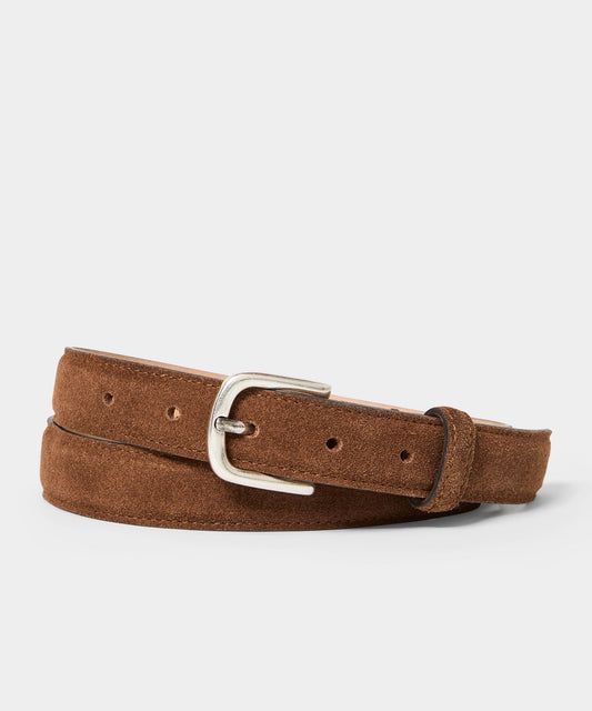 Todd Snyder Italian Suede Dress Belt - Brown