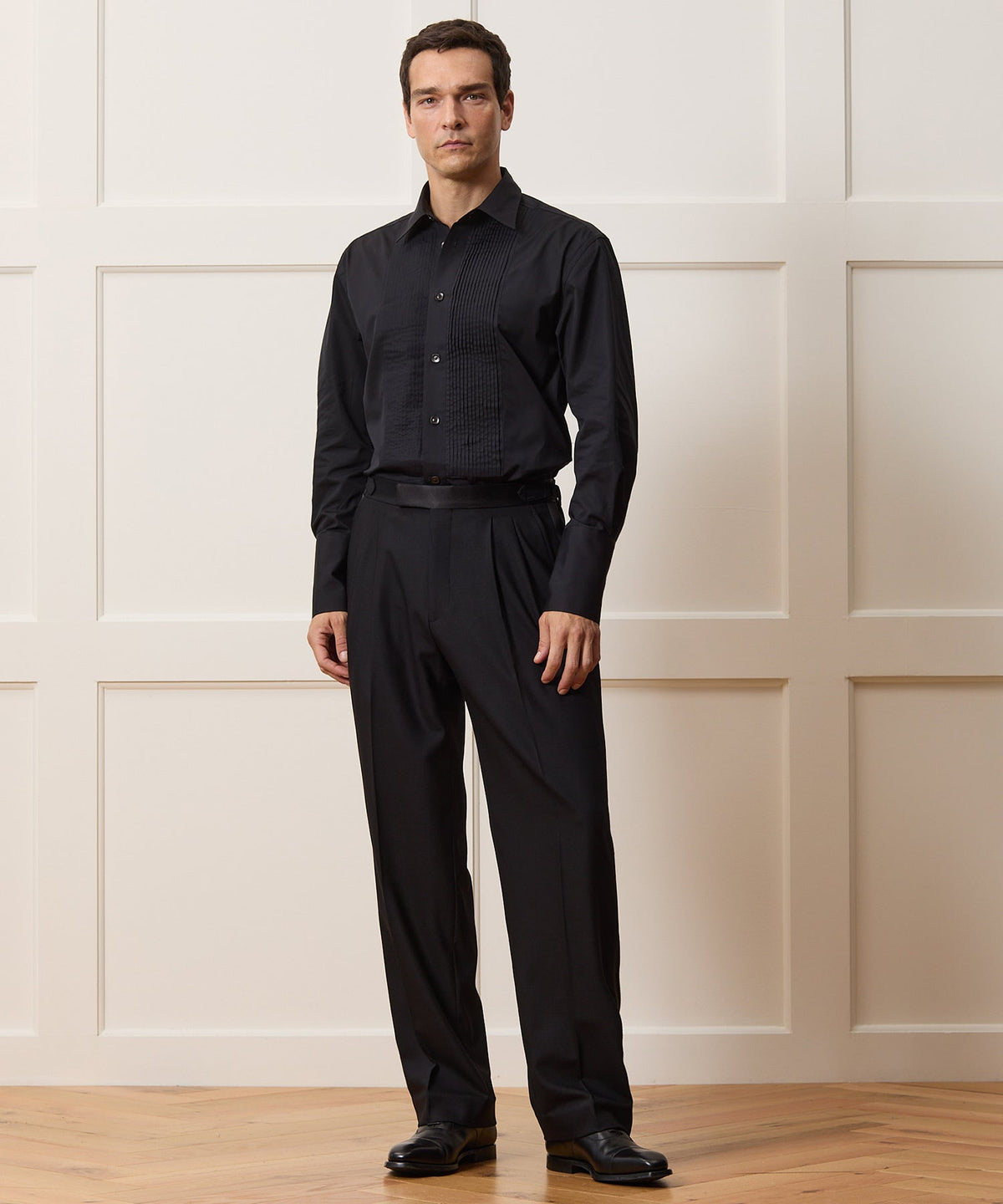 Todd Snyder Armando Cabral Pleat Bib Tuxedo Shirt - Black