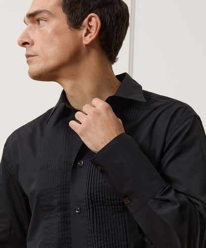 Todd Snyder Armando Cabral Pleat Bib Tuxedo Shirt - Black