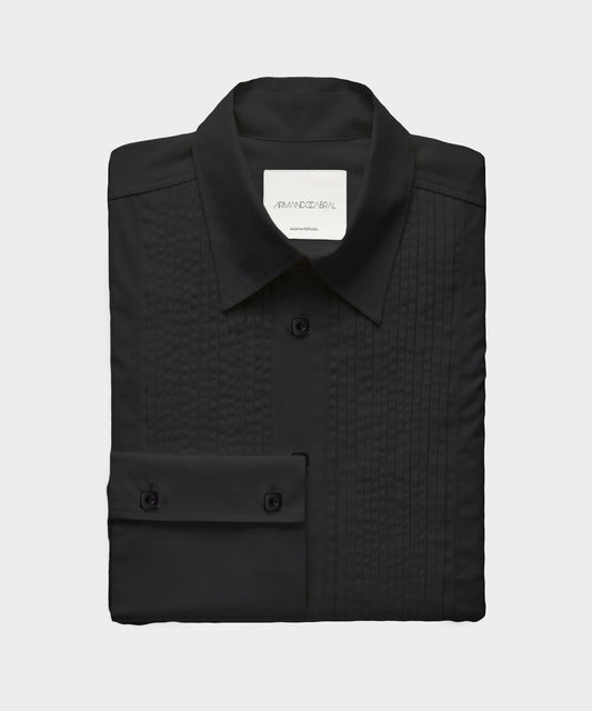 Todd Snyder Armando Cabral Pleat Bib Tuxedo Shirt - Black