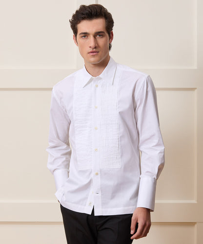 Todd Snyder Armando Cabral Pleat Bib Tuxedo Shirt - White