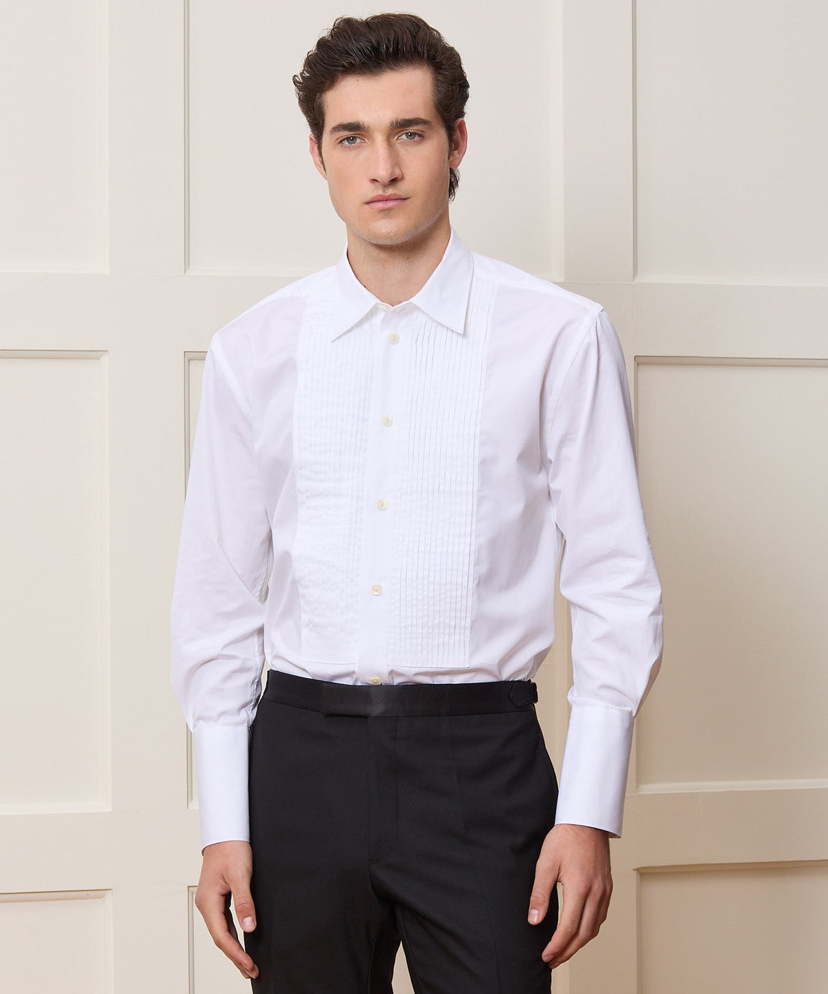 Todd Snyder Armando Cabral Pleat Bib Tuxedo Shirt - White
