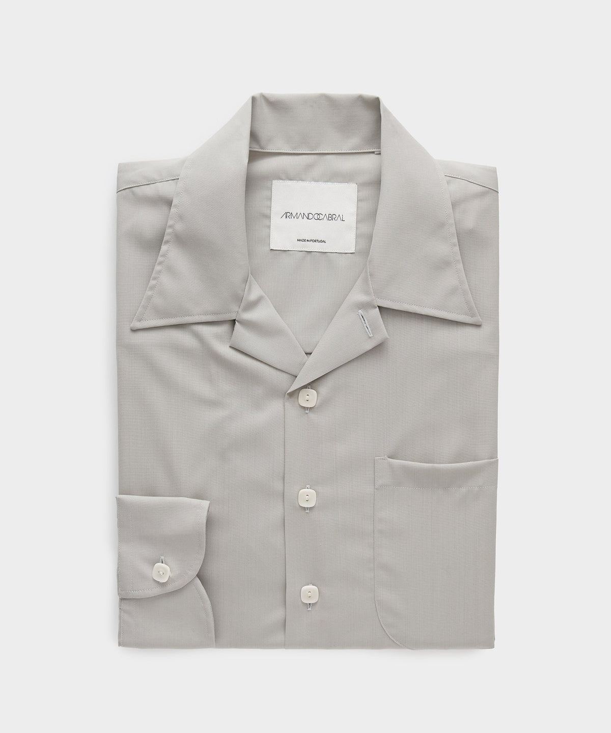 Todd Snyder Armando Cabral Long Sleeve Camp Collar Dress Shirt - Grey