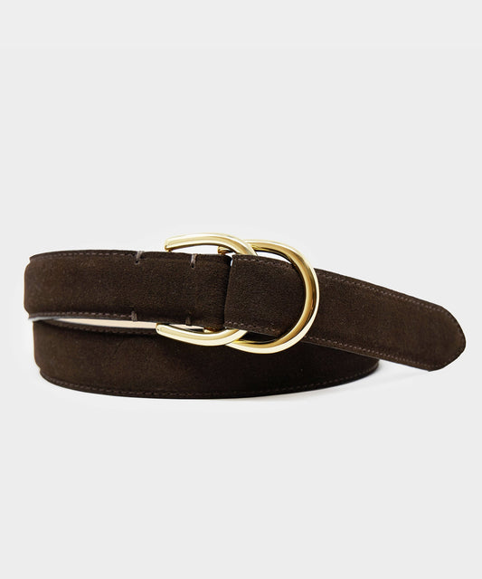 Todd Snyder Classic Suede Dress Belt - Tobacco