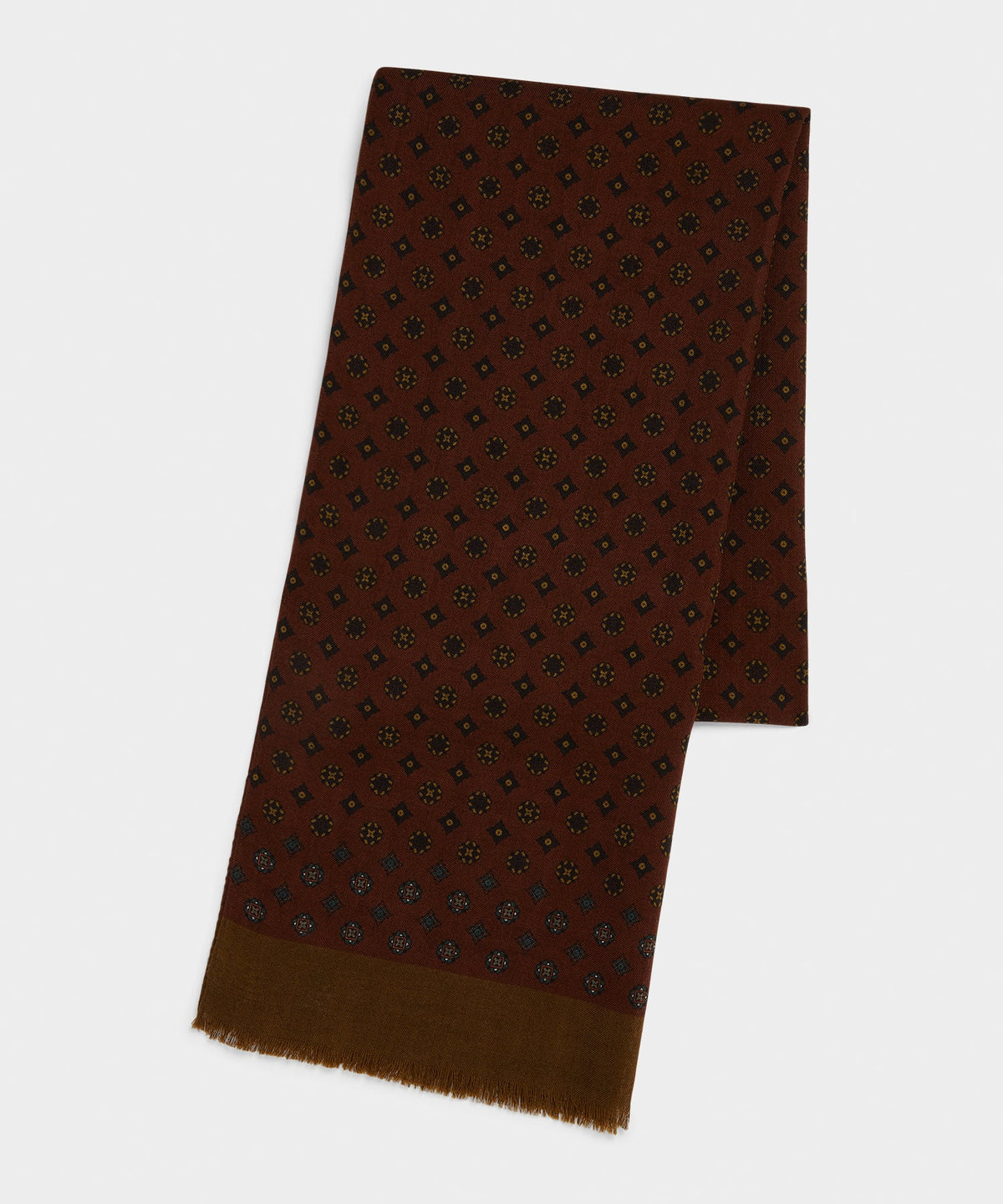 Todd Snyder Italian Wool Medallion Scarf - Blue Willow