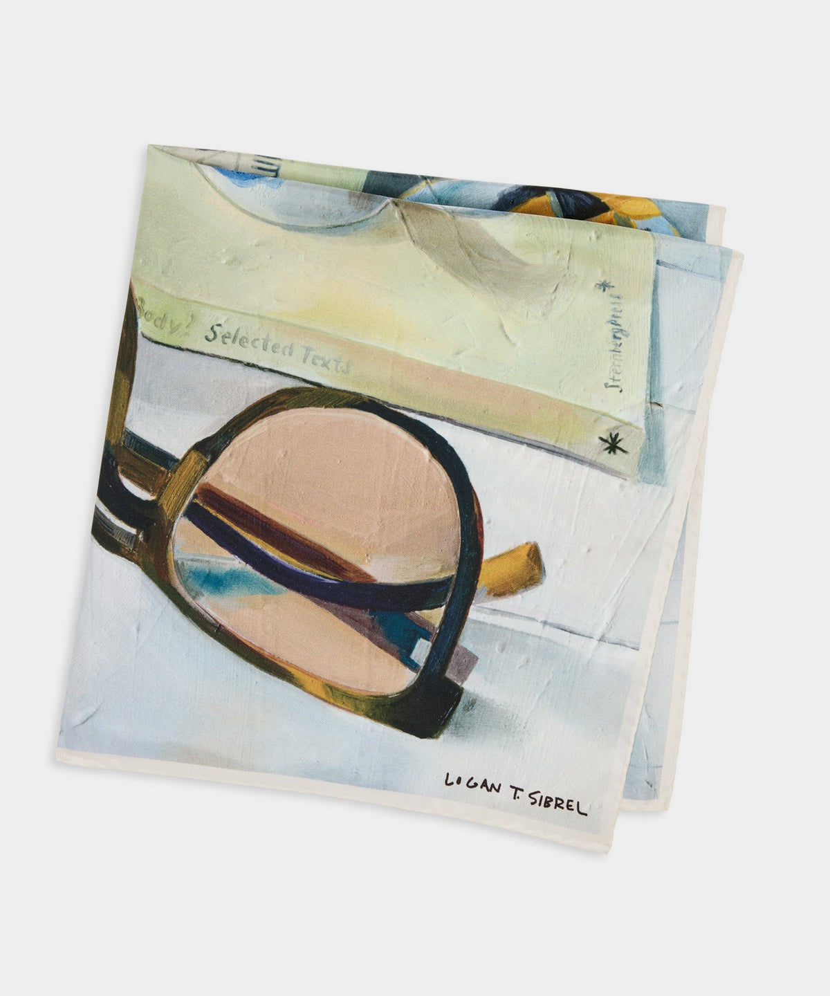 Todd Snyder Artist Series: Logan T. Sibrel Silk Scarf - Heather Fog