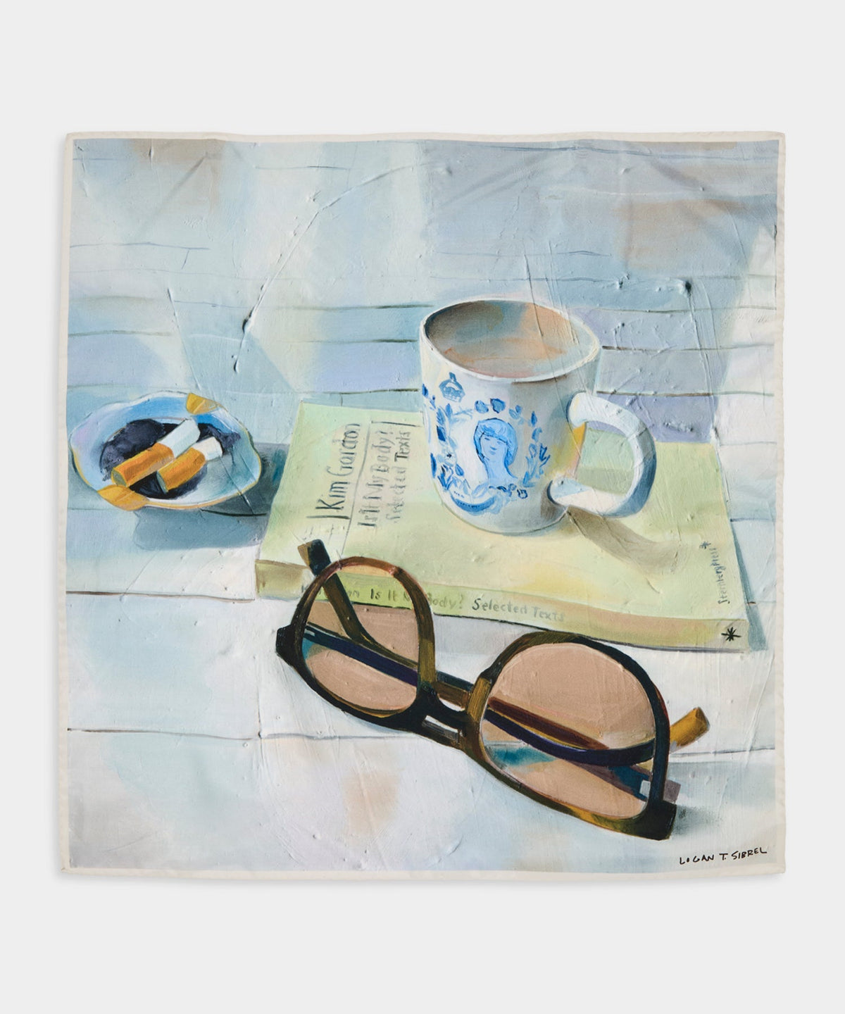 Todd Snyder Artist Series: Logan T. Sibrel Silk Scarf - Heather Fog