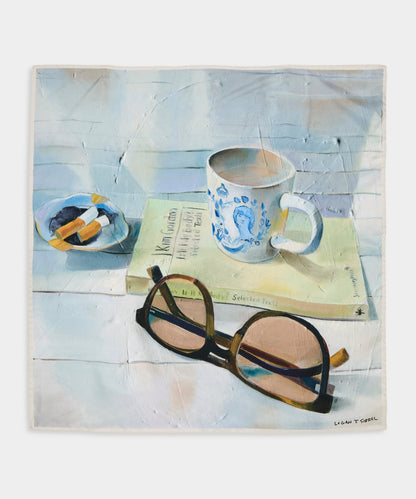 Todd Snyder Artist Series: Logan T. Sibrel Silk Scarf - Heather Fog