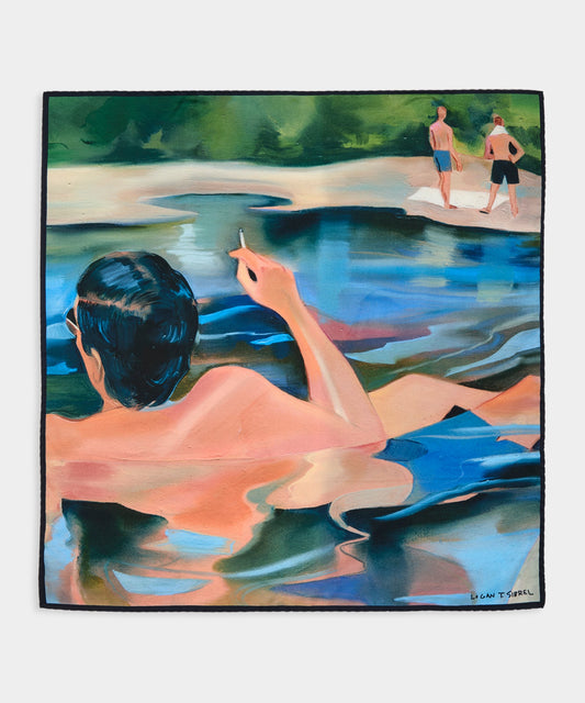 Todd Snyder Artist Series: Logan T. Sibrel Silk Scarf - Teal