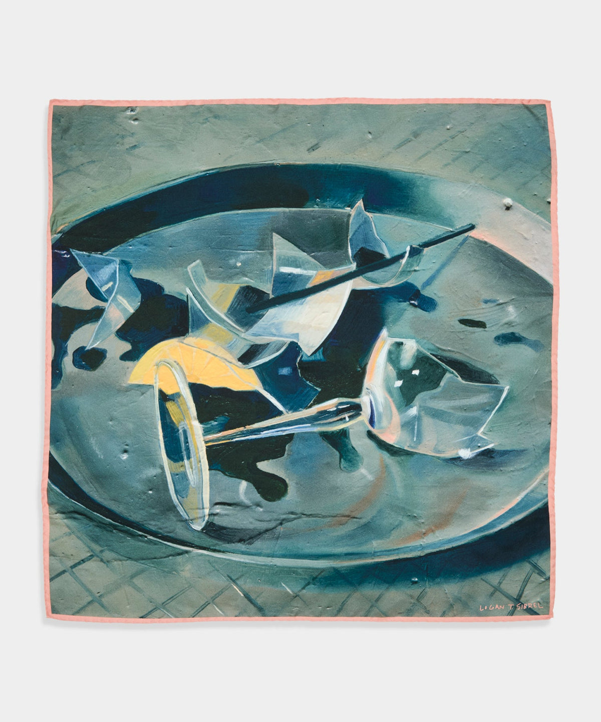 Todd Snyder Artist Series: Logan T. Sibrel Silk Scarf - Dried Thyme
