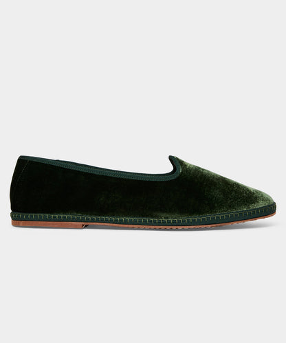 Todd Snyder Miez Velvet Friulana Slip-On Loafer - Olive