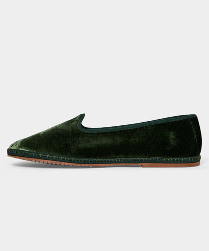 Todd Snyder Miez Velvet Friulana Slip-On Loafer - Olive