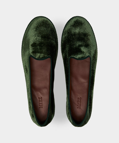 Todd Snyder Miez Velvet Friulana Slip-On Loafer - Olive