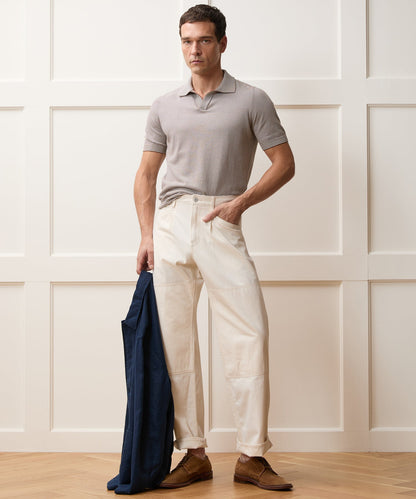 Todd Snyder Italian Cotton Montauk Sweater Polo - Brown