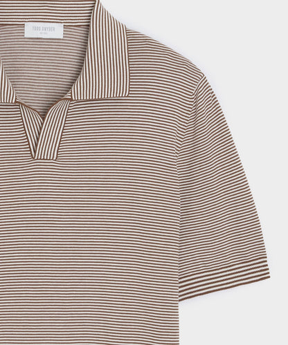 Todd Snyder Italian Cotton Montauk Sweater Polo - Brown