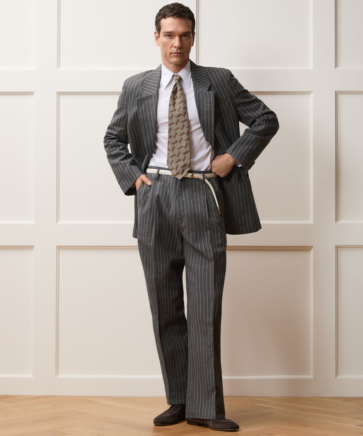 Todd Snyder Italian Linen-Cotton Single-Breasted Wythe Jacket - Pepper