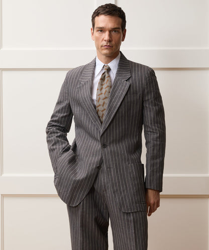 Todd Snyder Italian Linen-Cotton Single-Breasted Wythe Jacket - Pepper