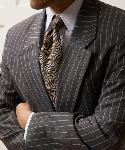 Todd Snyder Italian Silk Maze Tie - Light Brown