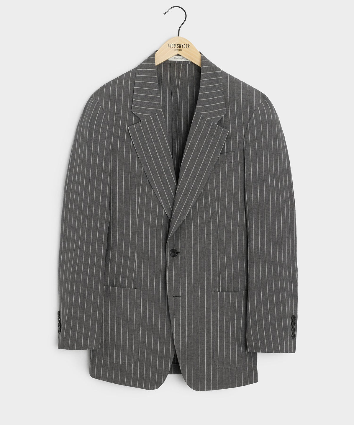 Todd Snyder Italian Linen-Cotton Single-Breasted Wythe Jacket - Pepper