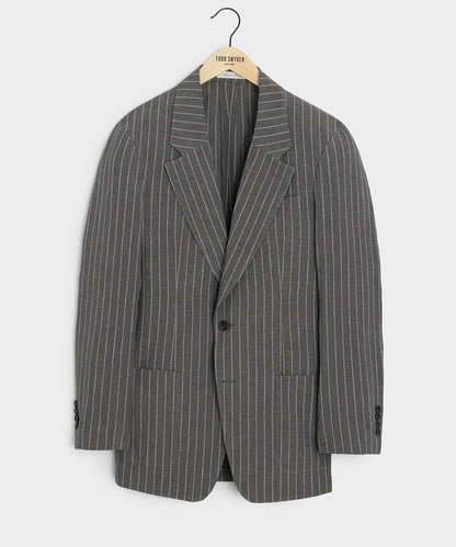 Todd Snyder Italian Linen-Cotton Single-Breasted Wythe Jacket - Pepper
