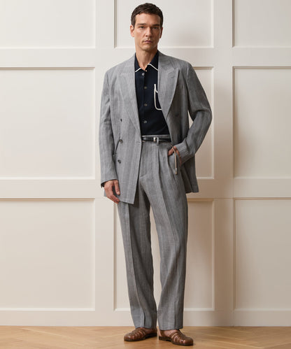 Todd Snyder Italian Multi-Stripe Linen Wythe Jacket - Grey