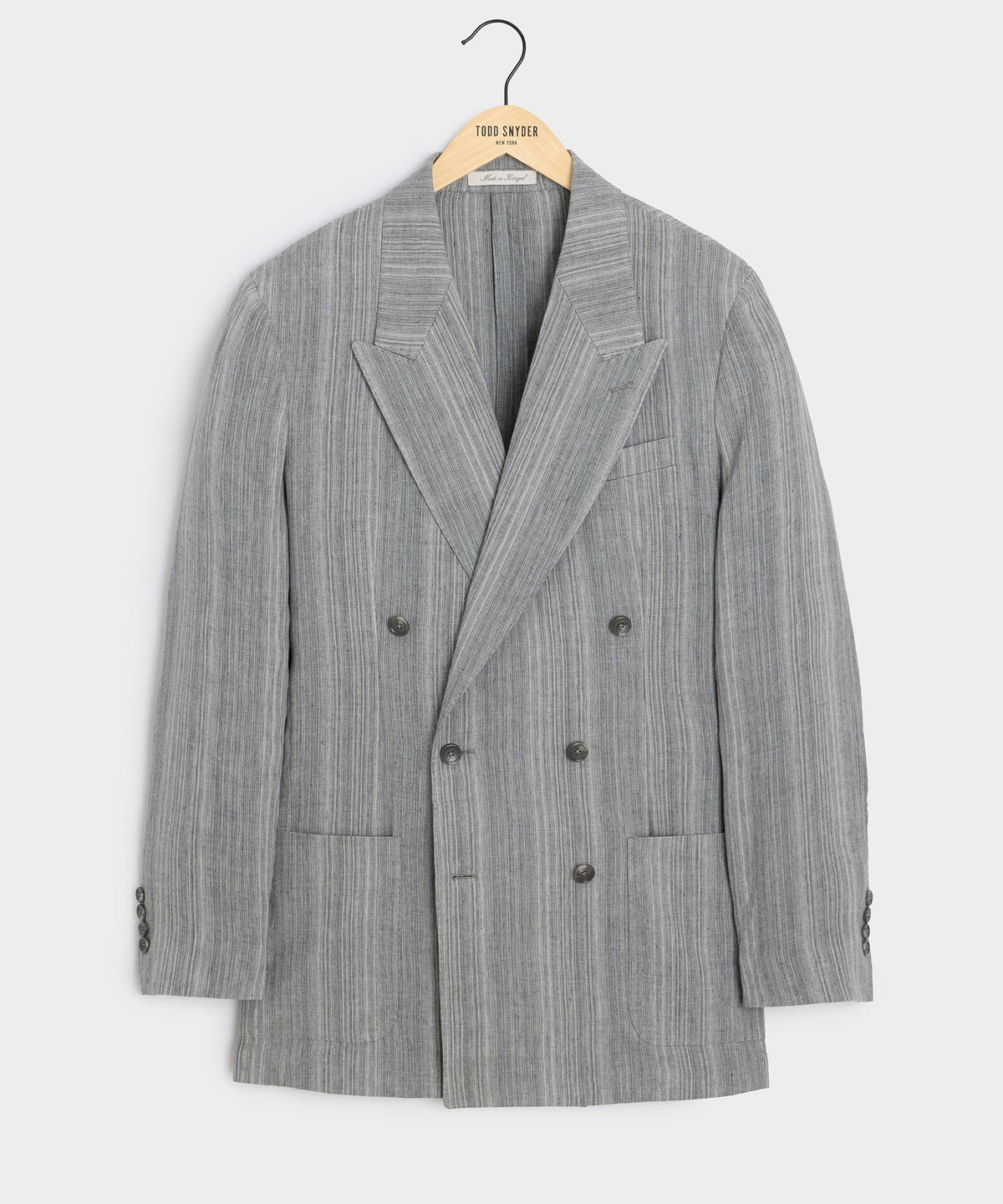 Todd Snyder Italian Multi-Stripe Linen Wythe Jacket - Grey