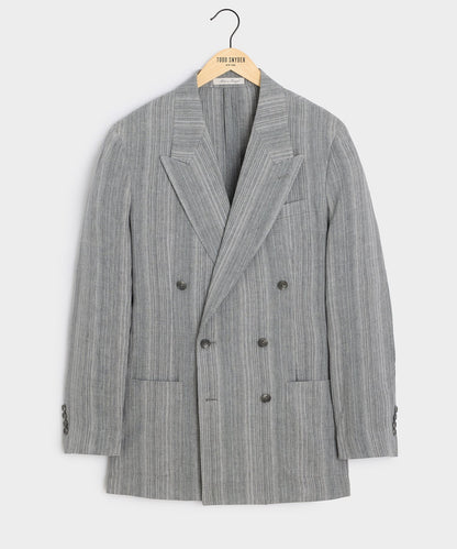 Todd Snyder Italian Multi-Stripe Linen Wythe Jacket - Grey