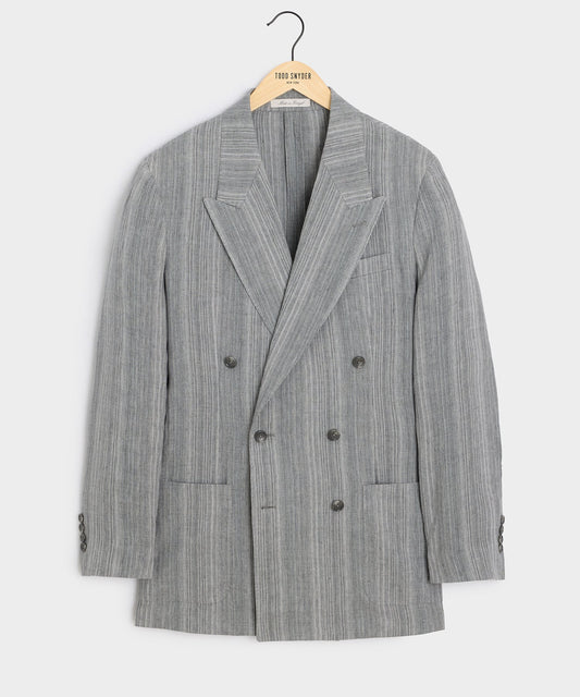 Todd Snyder Italian Multi-Stripe Linen Wythe Jacket - Grey
