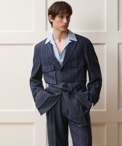 Todd Snyder Italian Wool-Linen Cartographer's Jacket - Blue Ink
