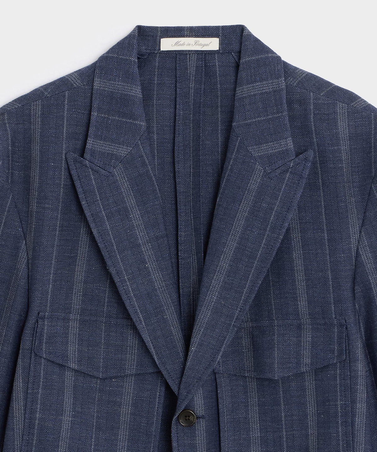 Todd Snyder Italian Wool-Linen Cartographer's Jacket - Blue Ink
