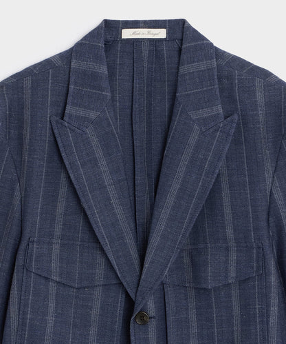 Todd Snyder Italian Wool-Linen Cartographer's Jacket - Blue Ink