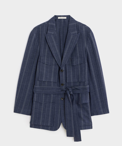 Todd Snyder Italian Wool-Linen Cartographer's Jacket - Blue Ink