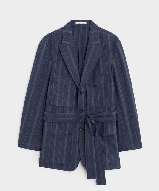Todd Snyder Italian Wool-Linen Cartographer's Jacket - Blue Ink
