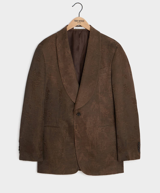 Todd Snyder Italian Linen-Cupro Dayshawl Jacket - Brown