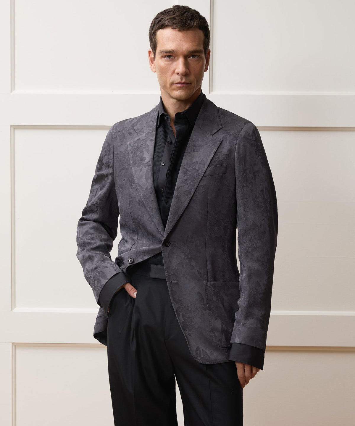 Todd Snyder Italian Floral Jacquard Sport Coat - Blue