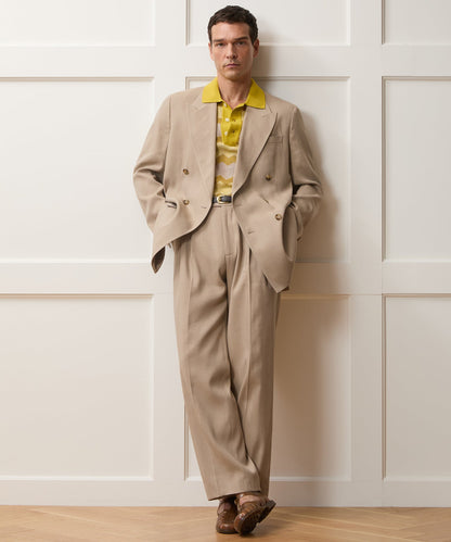 Todd Snyder Italian Linen-Silk Herringbone Wythe Jacket - Beige