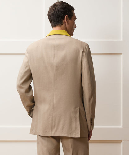 Todd Snyder Italian Linen-Silk Herringbone Wythe Jacket - Beige