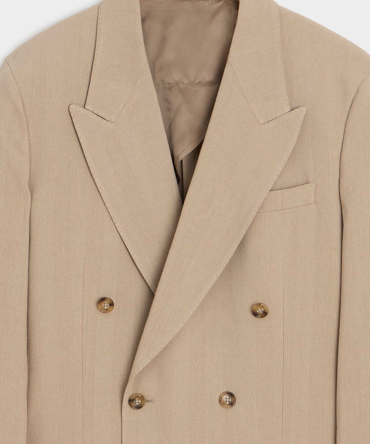 Todd Snyder Italian Linen-Silk Herringbone Wythe Jacket - Beige